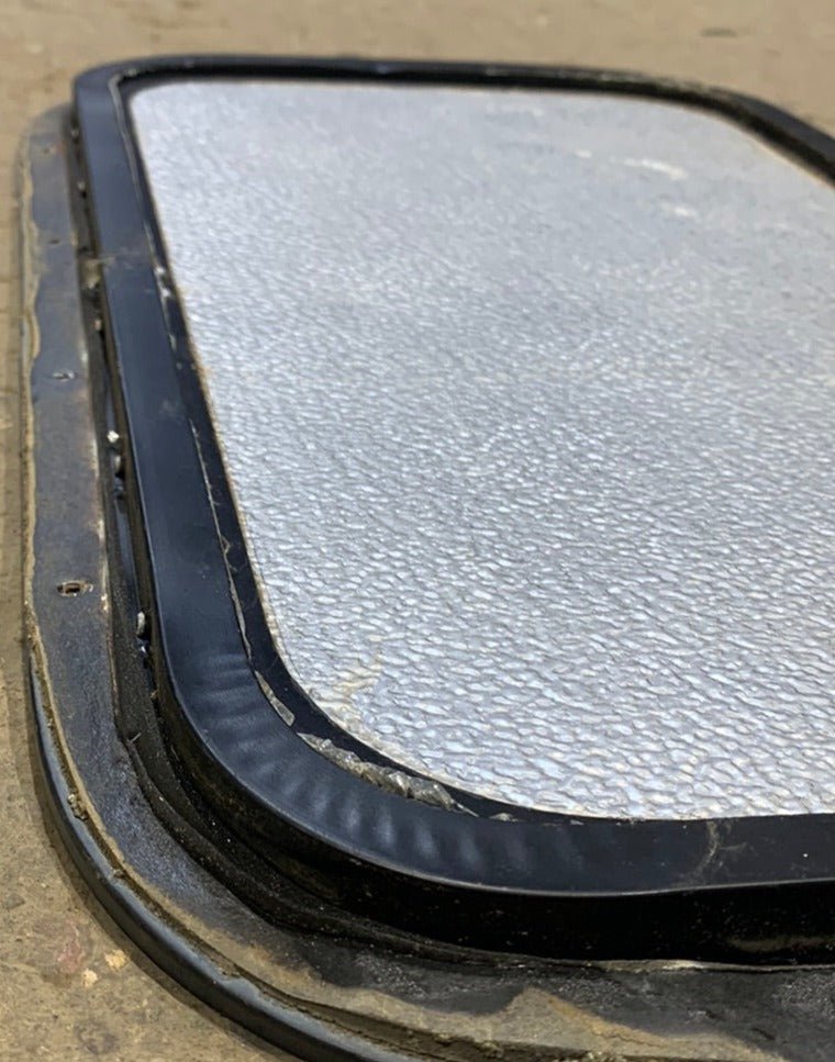 Used RV Radius Cargo / compartment Door 19 3/4 x 10 3/4 x 1/2