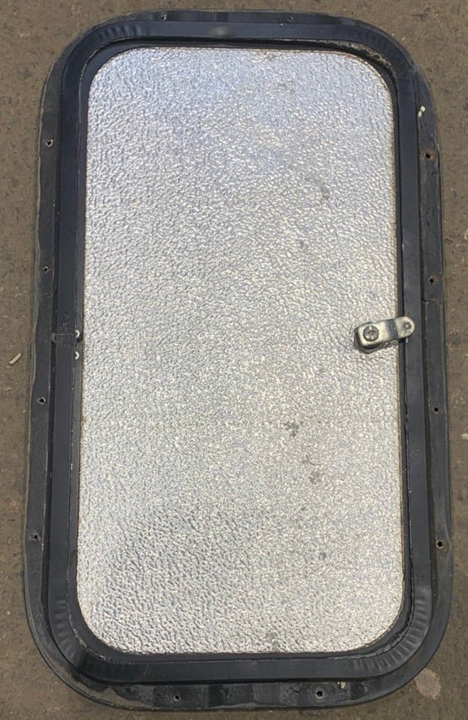 Used RV Radius Cargo / compartment Door 19 3/4 x 10 3/4 x 1/2" D - Young Farts RV Parts