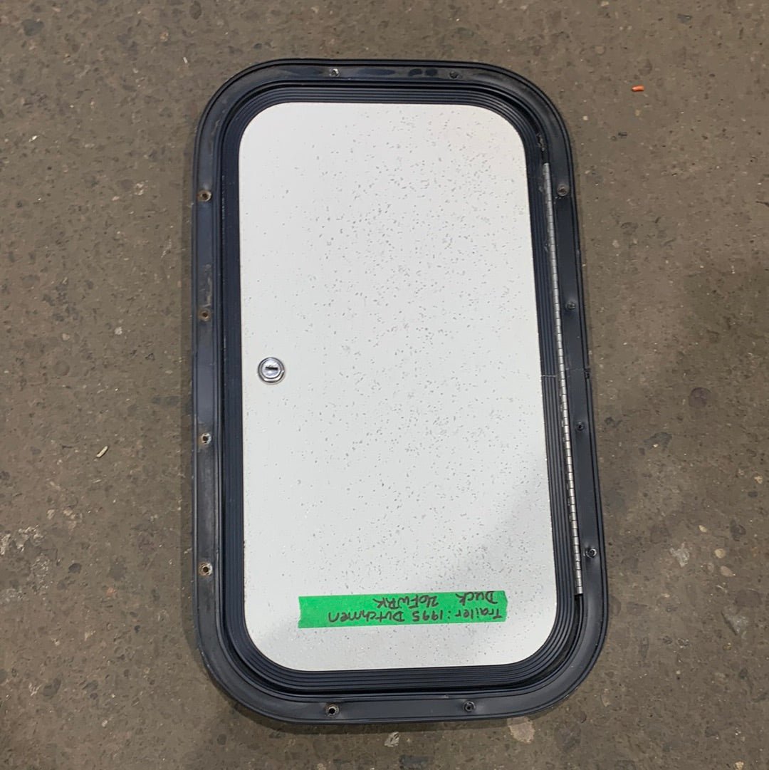 Used RV Radius Cargo / compartment Door 19 3/4 x 10 3/4 x 1/2