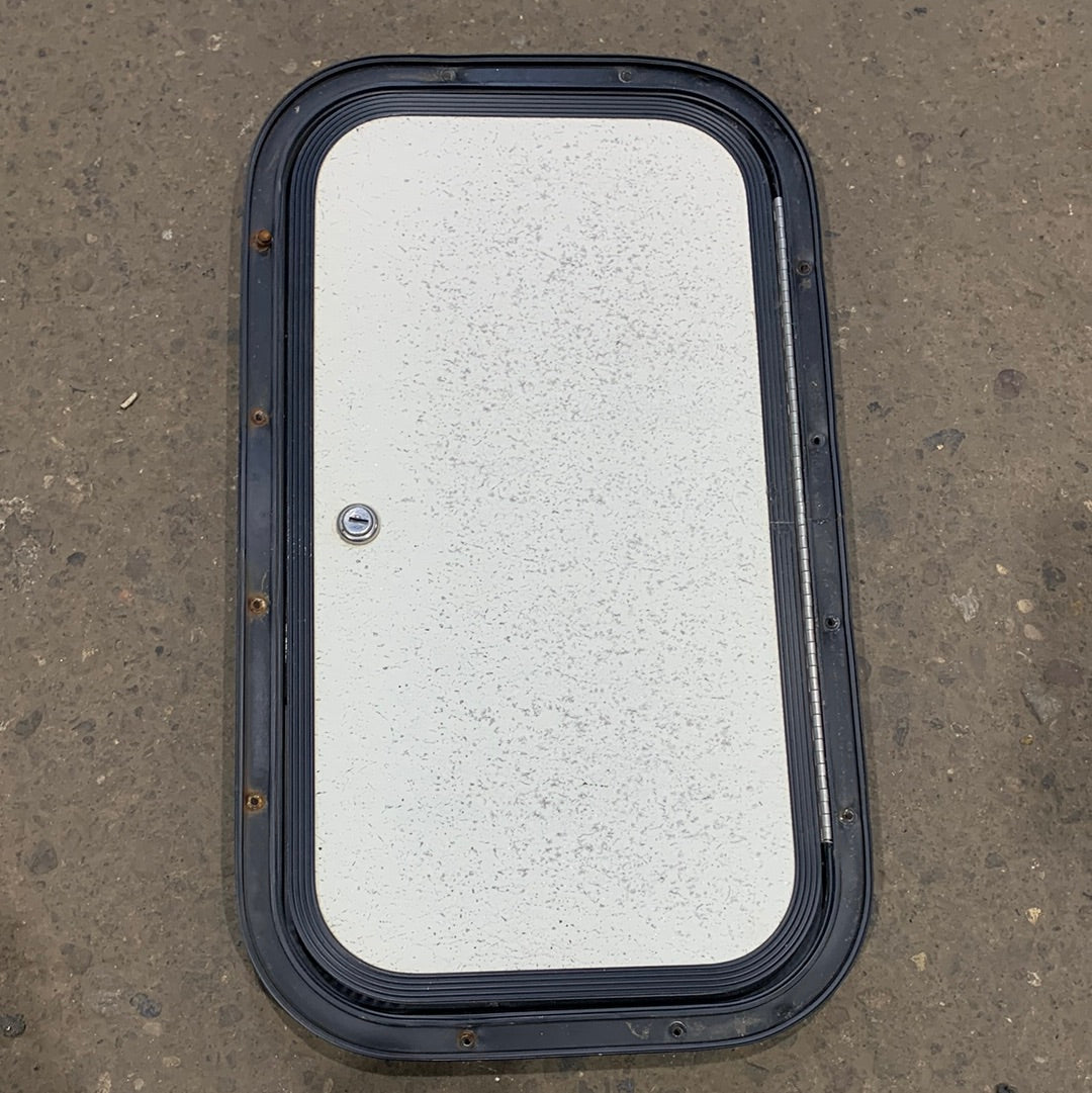 Used RV Radius Cargo / compartment Door 19 3/4 x 10 3/4 x 1/2