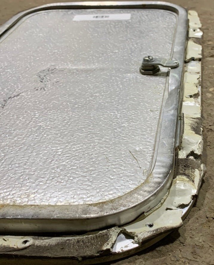 Used RV Radius Cargo / compartment Door 19 3/4 x 10 7/8