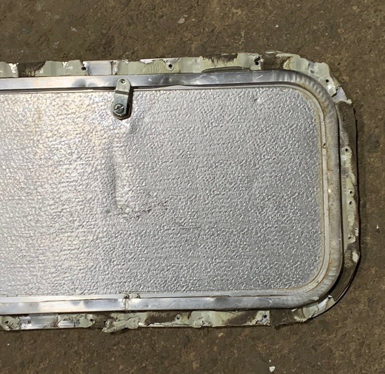 Used RV Radius Cargo / compartment Door 19 3/4 x 10 7/8