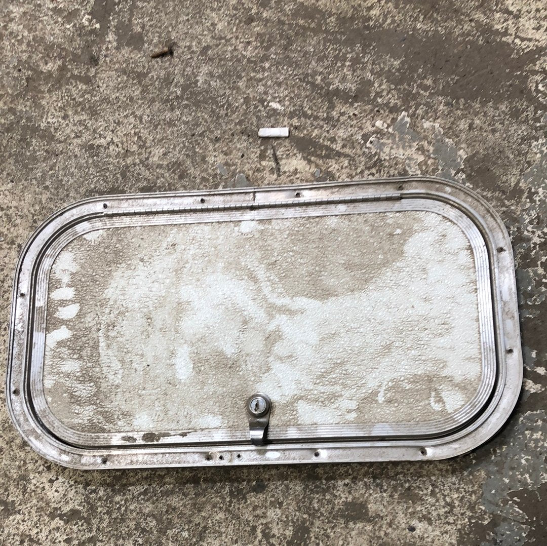 Used RV Radius Cargo / compartment Door 19 3/4 x 11 - Young Farts RV Parts