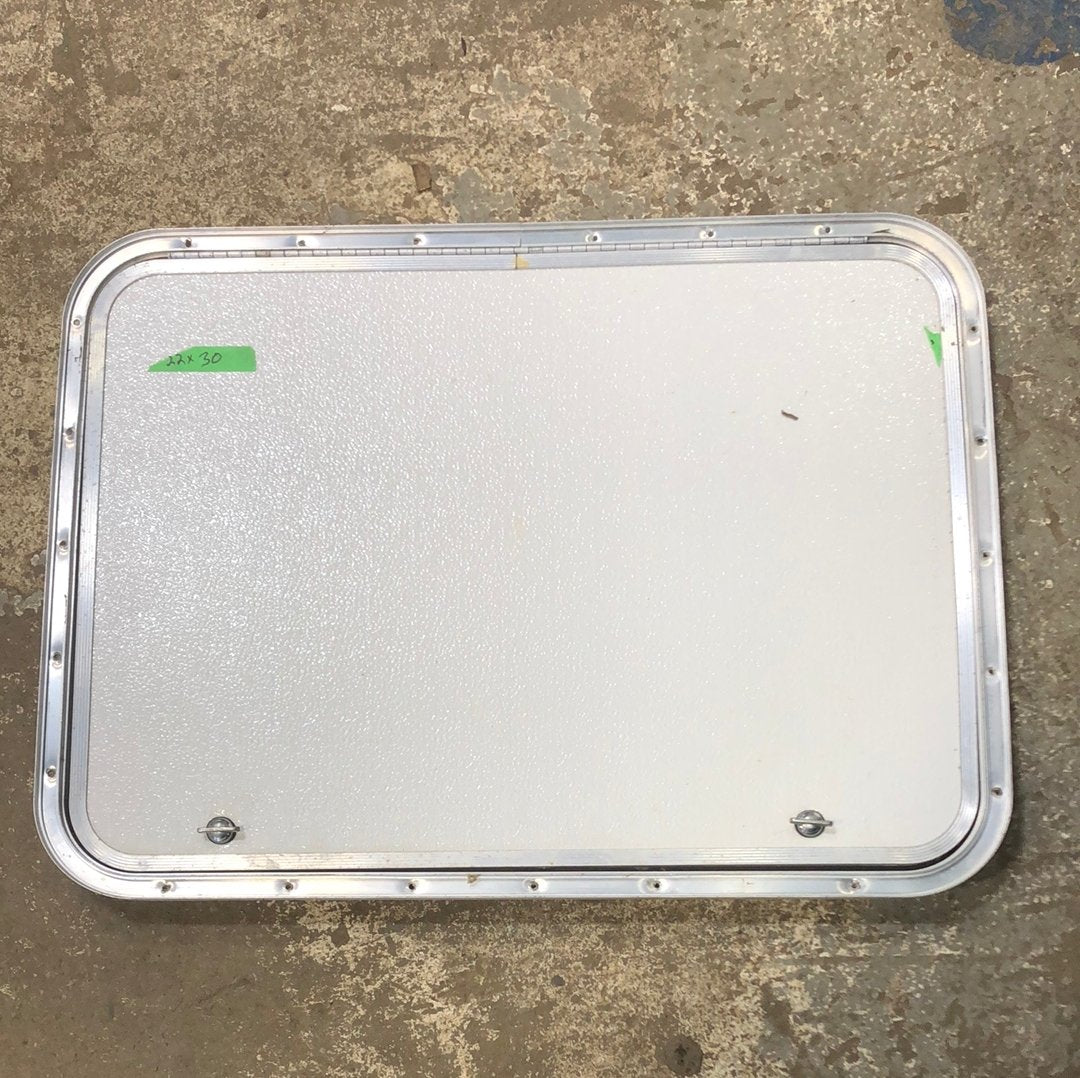 Used RV Radius Cargo / compartment Door 22 x 30 - Young Farts RV Parts