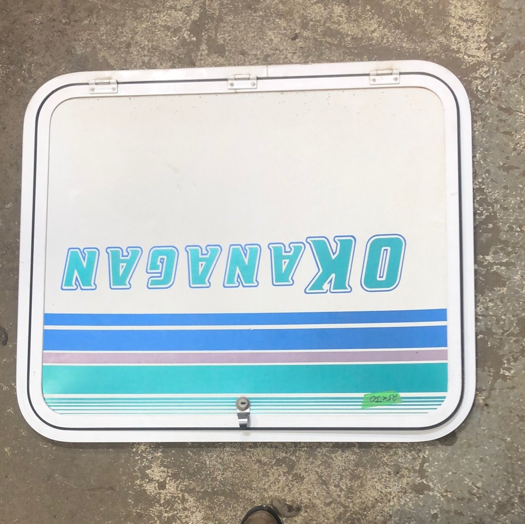 Used RV Radius Cargo / compartment Door 25 x 30 - Young Farts RV Parts