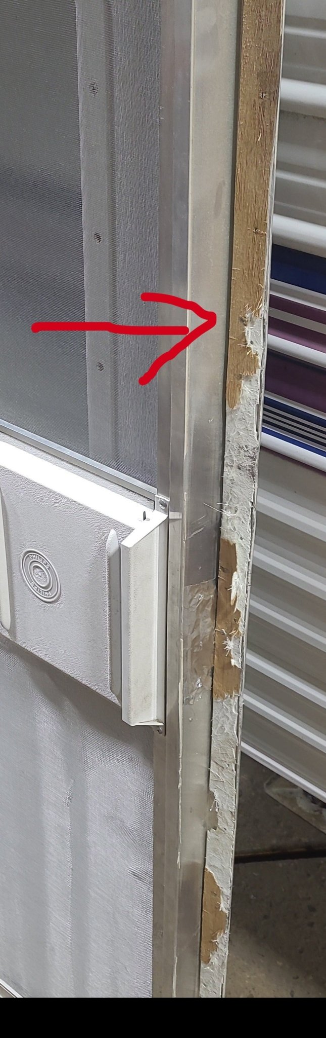 Used RV Radius Entry Door 25 1/2