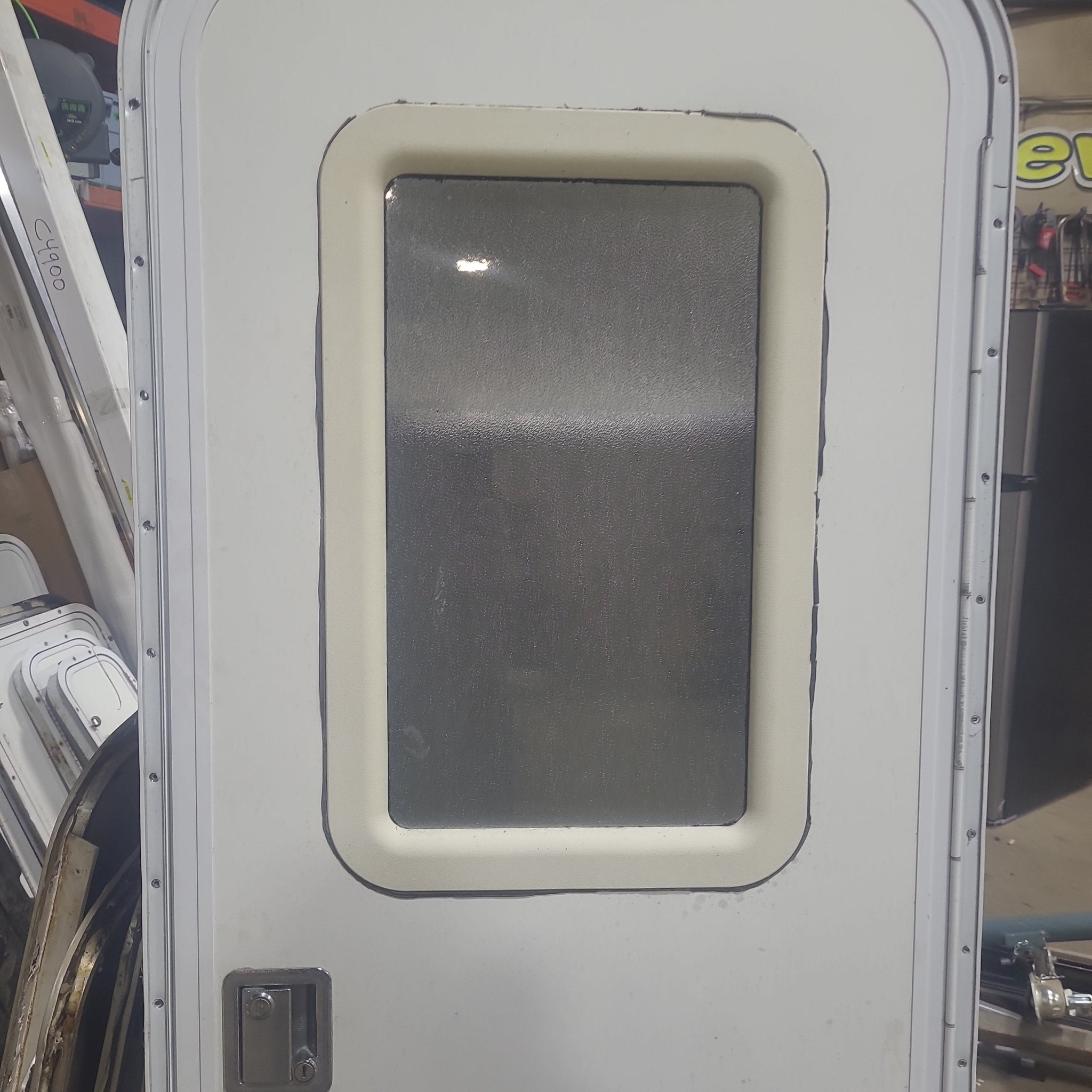 Used RV Radius Entry Door 26" x 67 3/4" - Young Farts RV Parts