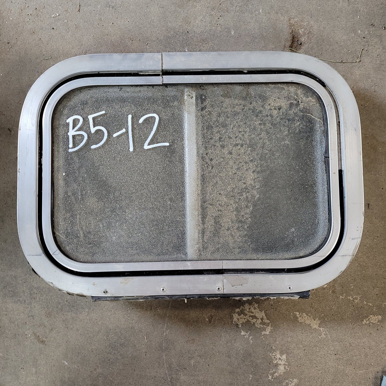 Used Silver Radius Opening Window : 13 X 11 3/4 X 2