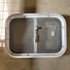 Used Silver Radius Opening Window : 13 X 11 3/4 X 2" D - Young Farts RV Parts