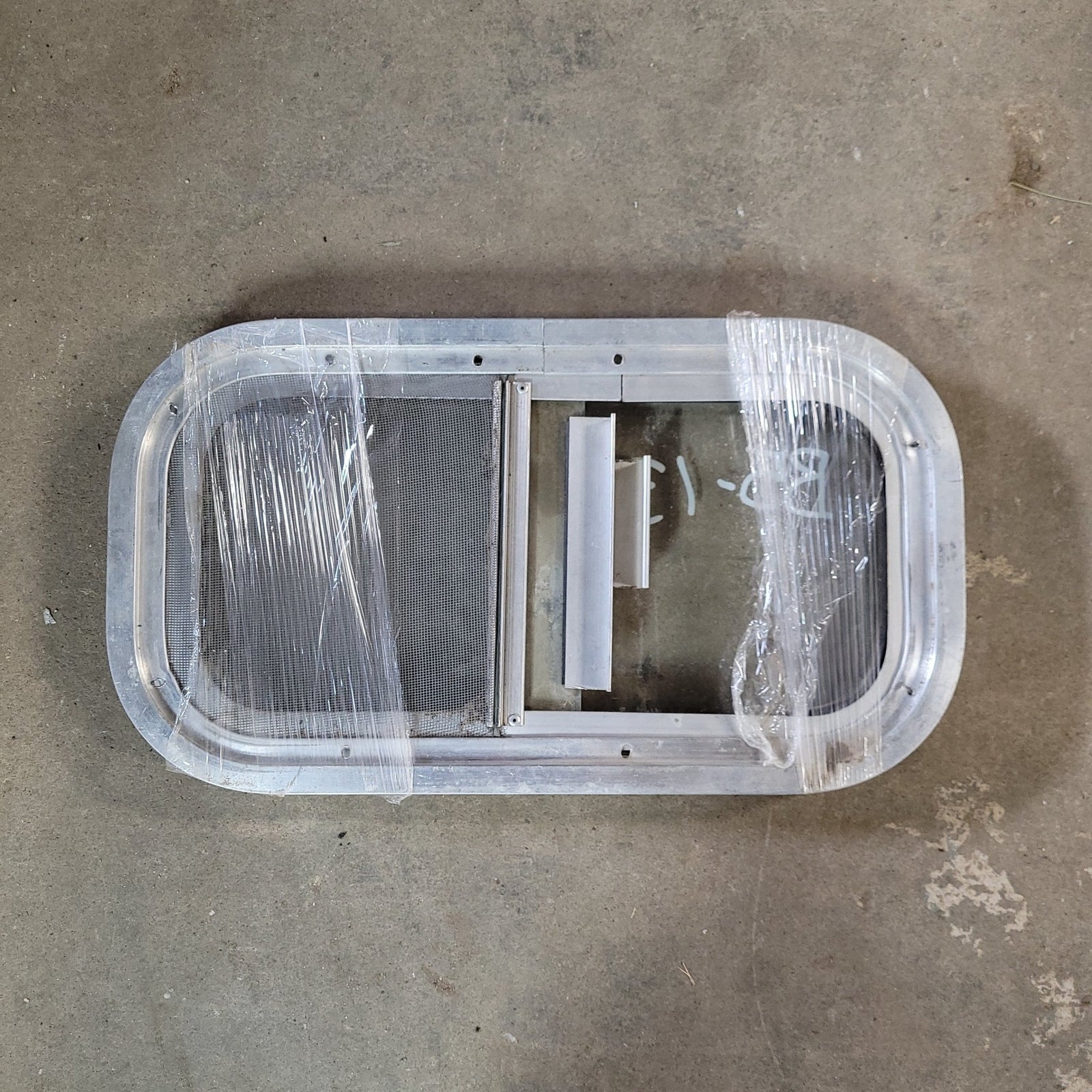 Used Silver Radius Opening Window : 17 X 9 X 2