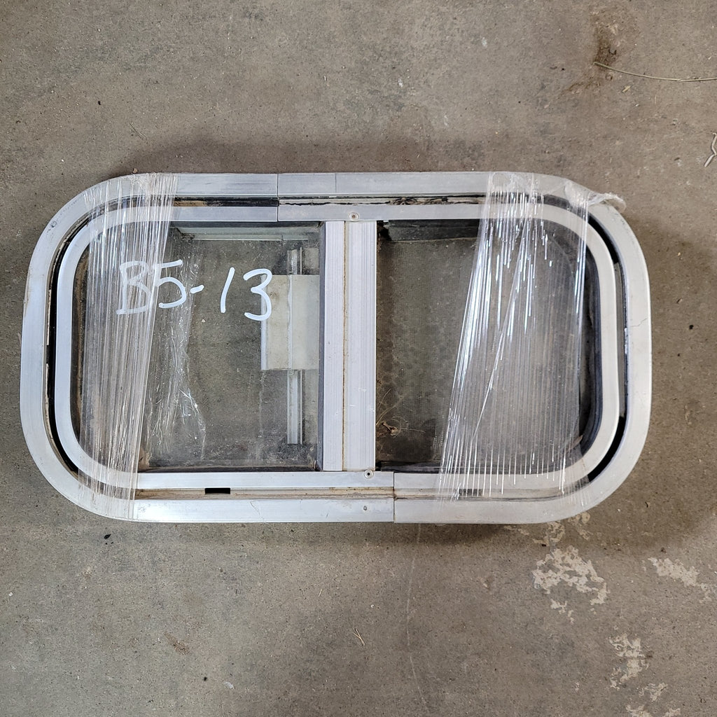 Used Silver Radius Opening Window : 17 X 9 X 2" D - Young Farts RV Parts