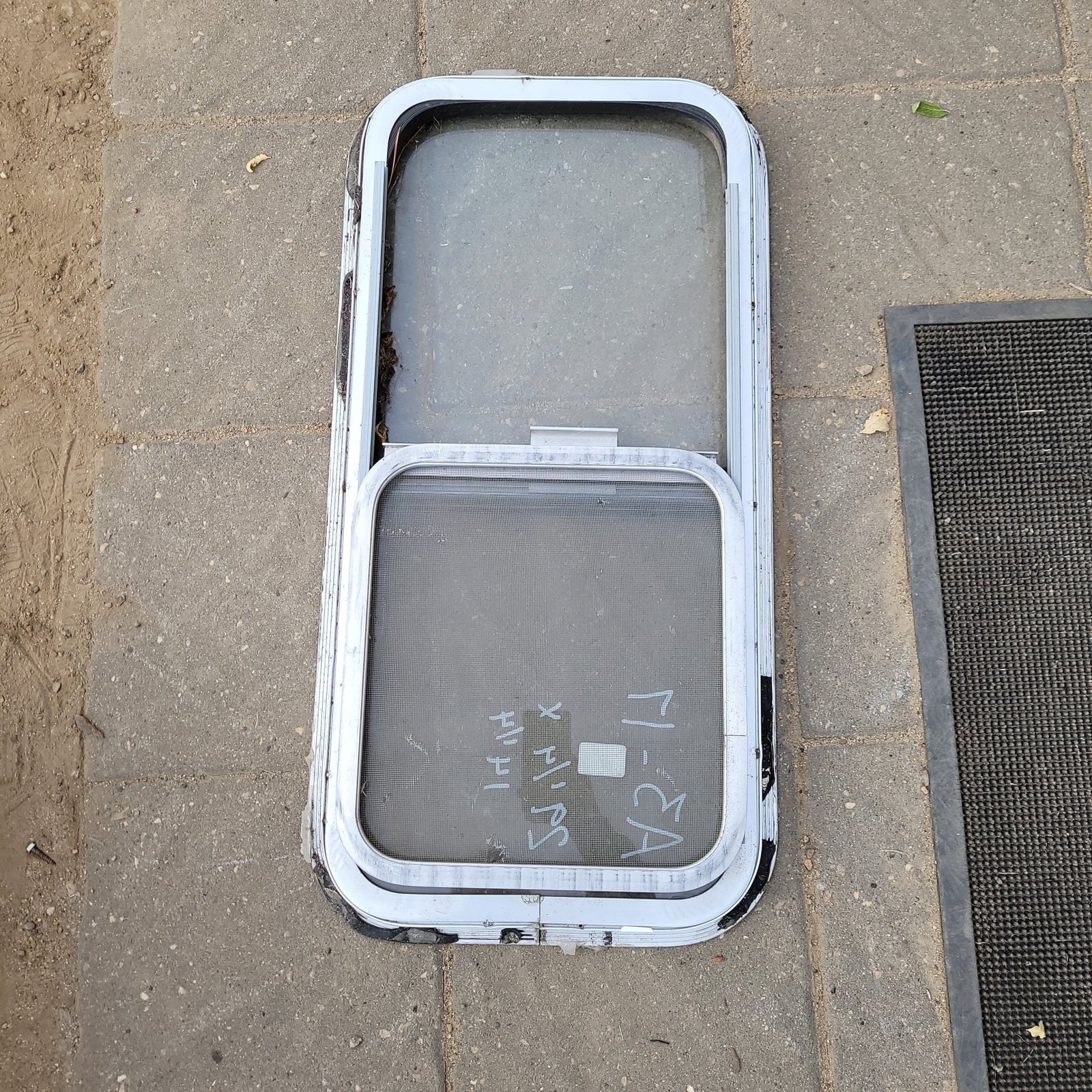 Used Silver Radius Opening Window : 29 1/4 X 14 1/4 X 2