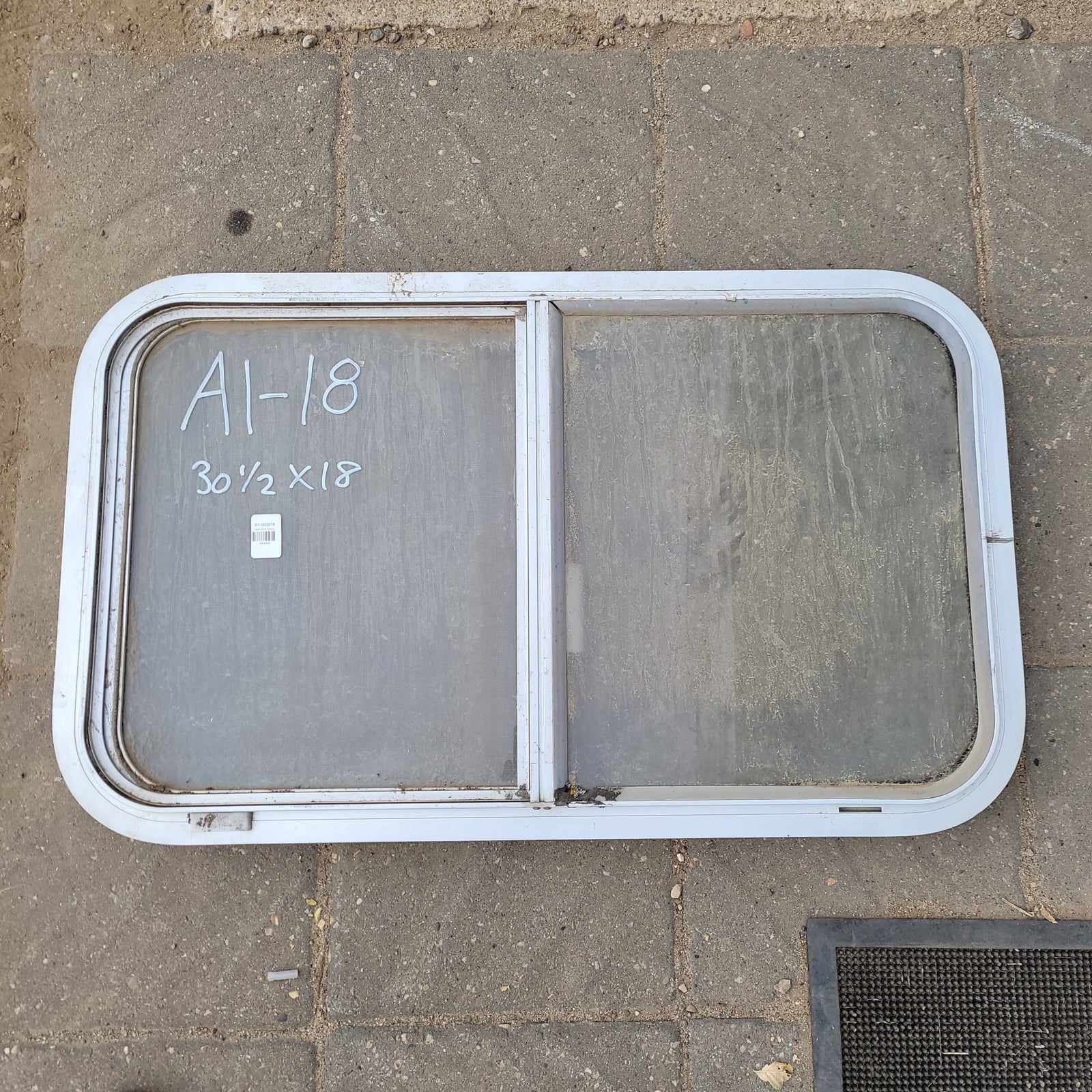 Used Silver Radius Opening Window : 30 1/2 X 18 X 2