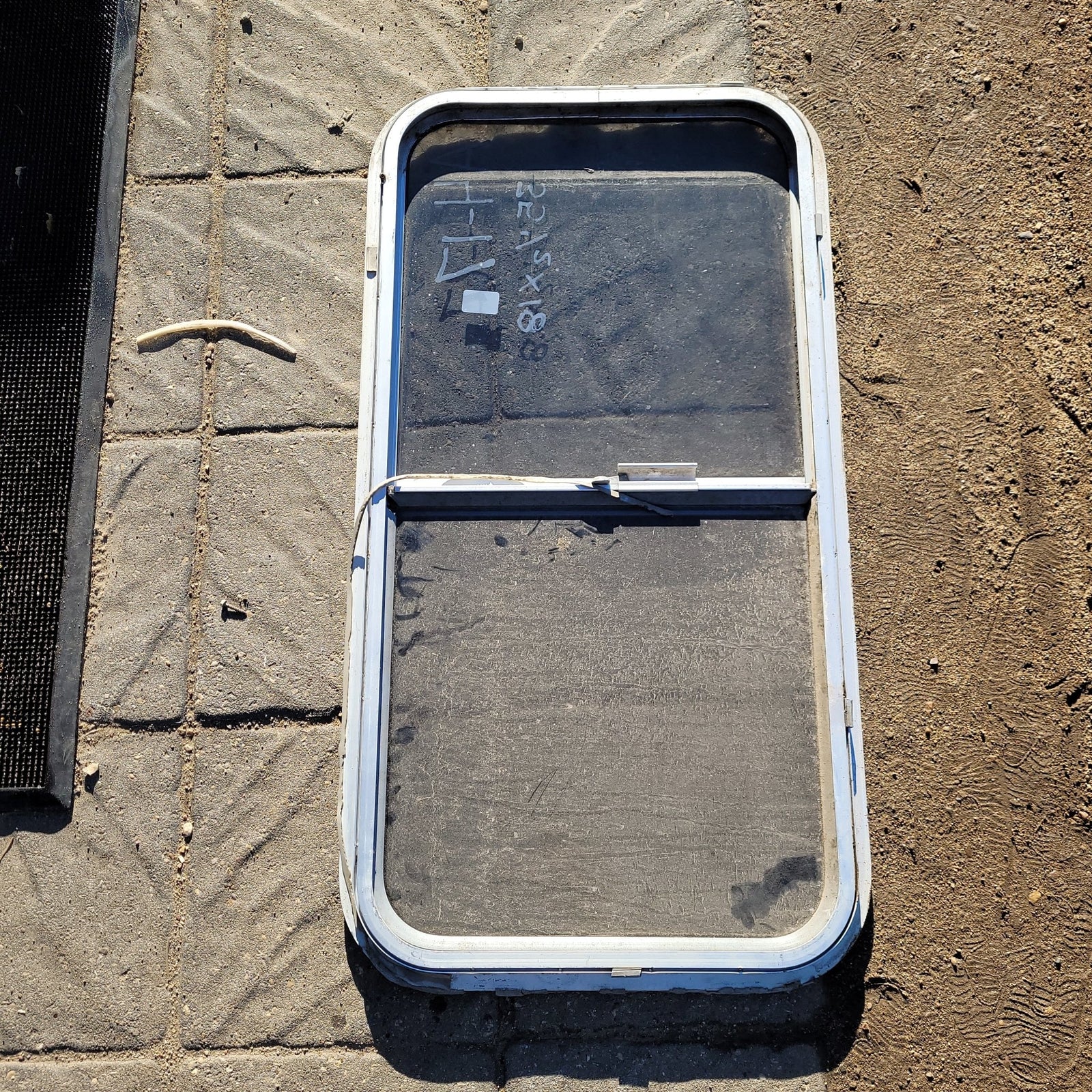 Used Silver Radius Opening Window : 35 1/2 X 18 X 2