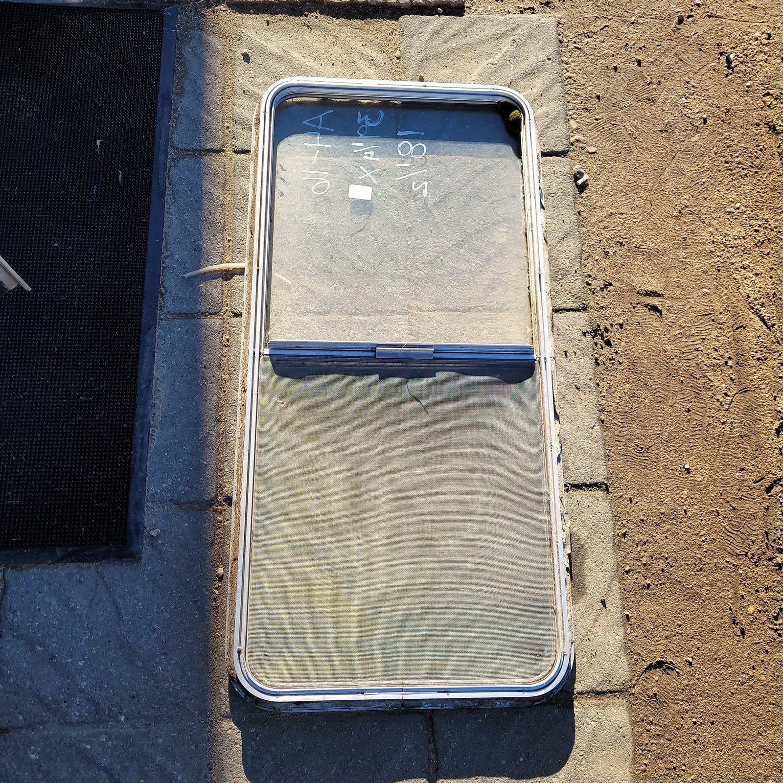 Used Silver Radius Opening Window : 39 1/4 X 18 1/2 X 2