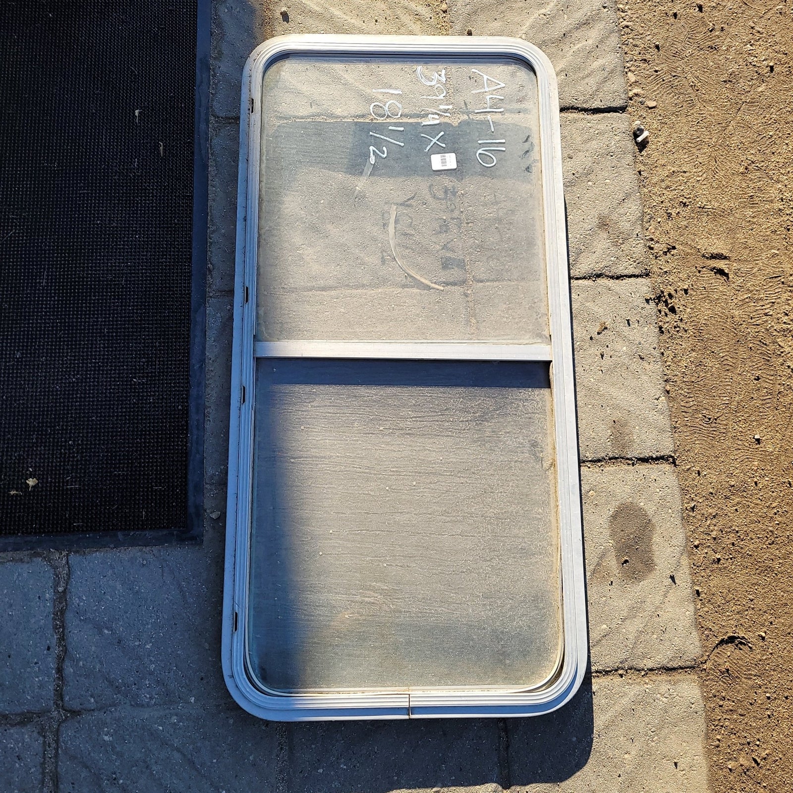 Used Silver Radius Opening Window : 39 1/4 X 18 1/2 X 2