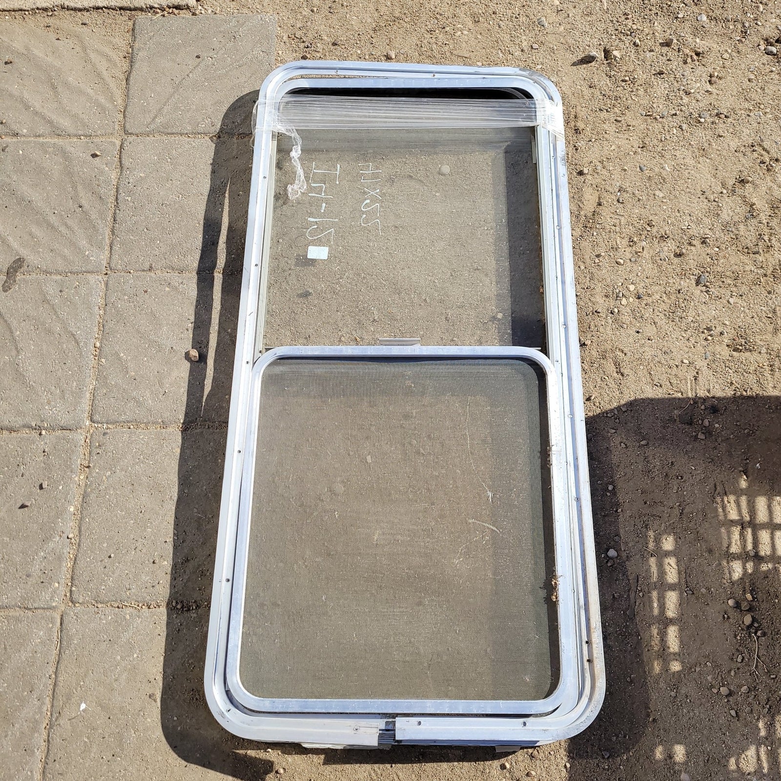 Used Silver Radius Opening Window : 41 X 22 X 2