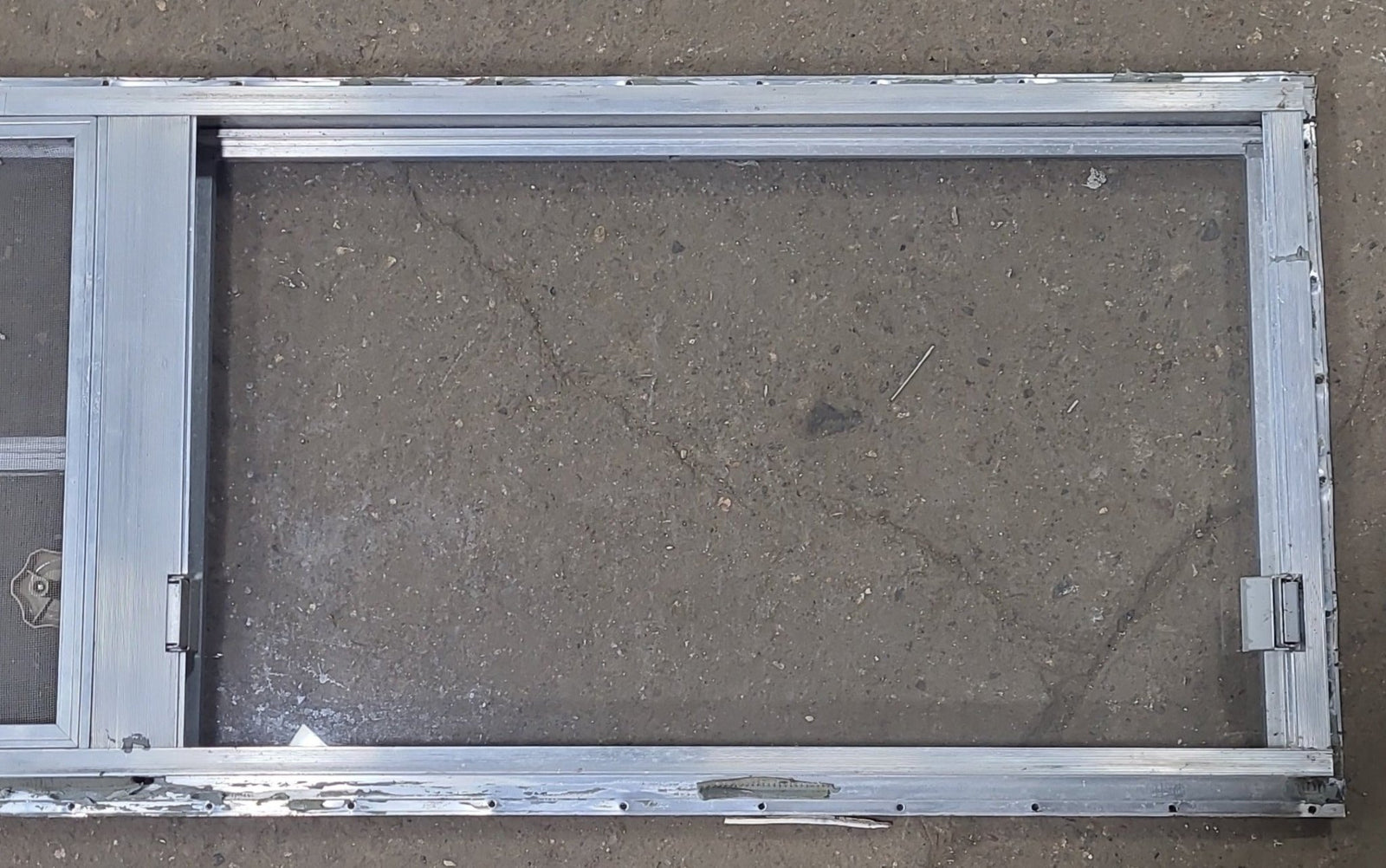 Used Silver Square Emergency Opening Window: 59 3/4