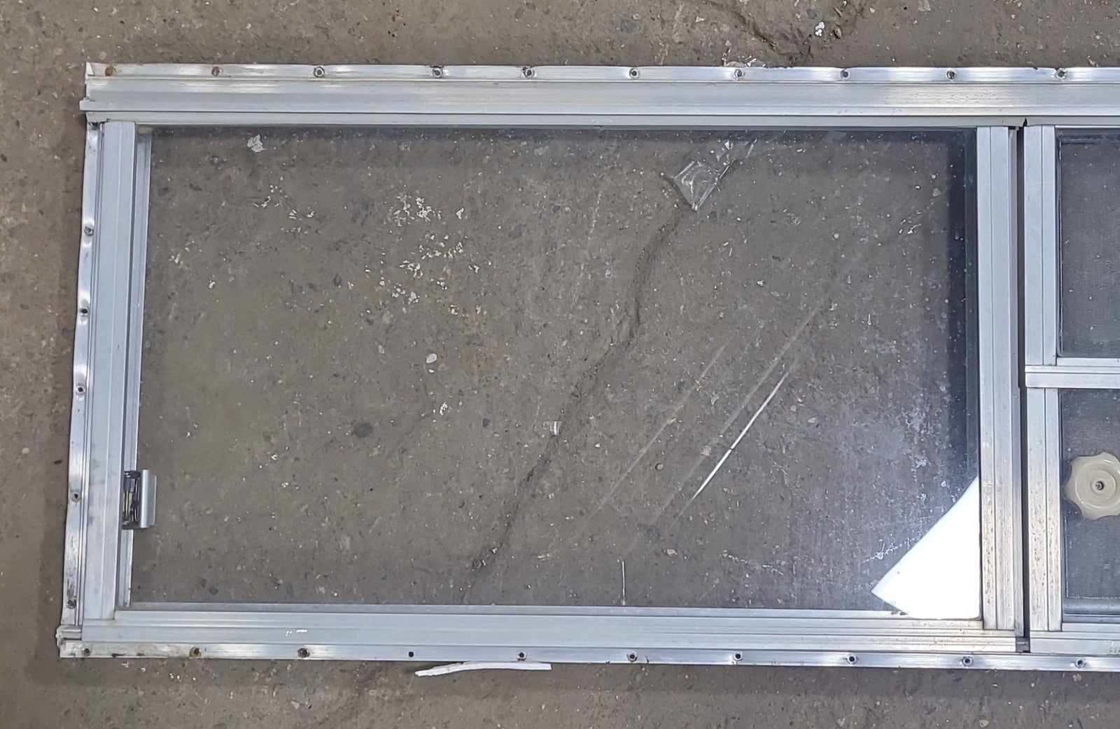 Used Silver Square Emergency Opening Window: 59 3/4