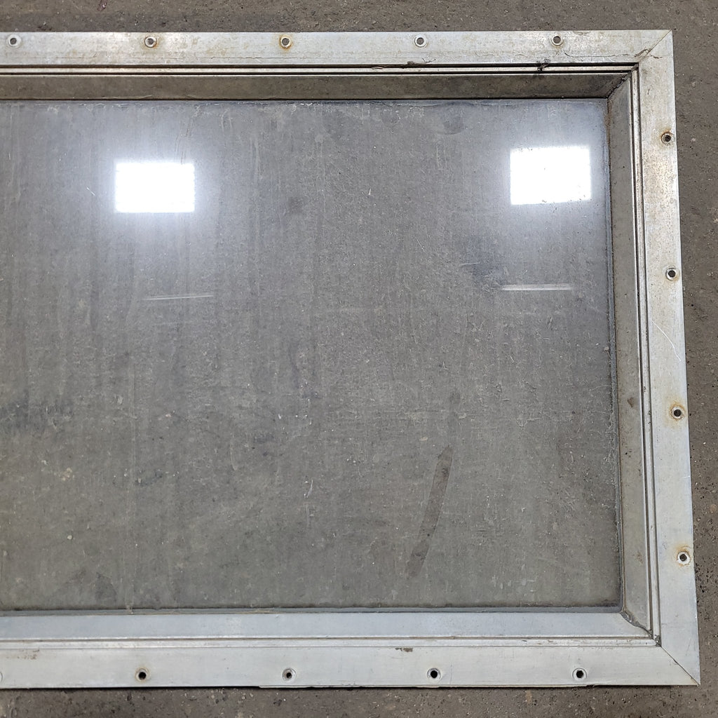 Used Silver Square Non-Opening Window: 22 5/8" X 16" X 1" D - Young Farts RV Parts