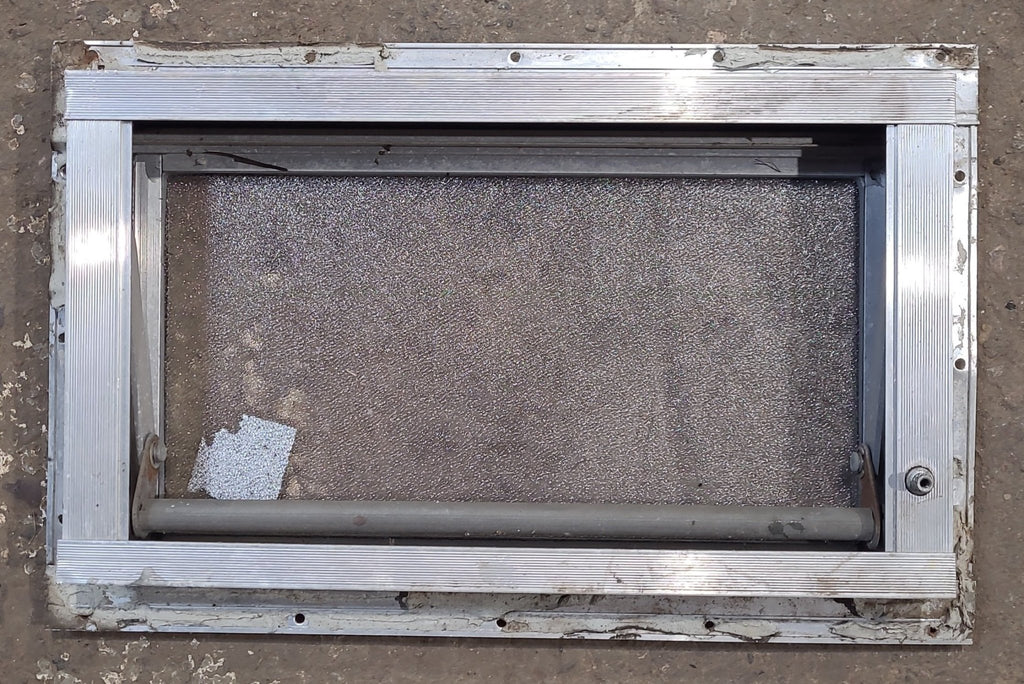 Used Silver Square Opening Window: 13 3/4" W x 7 3/4" H x 1 1/2" D - Young Farts RV Parts