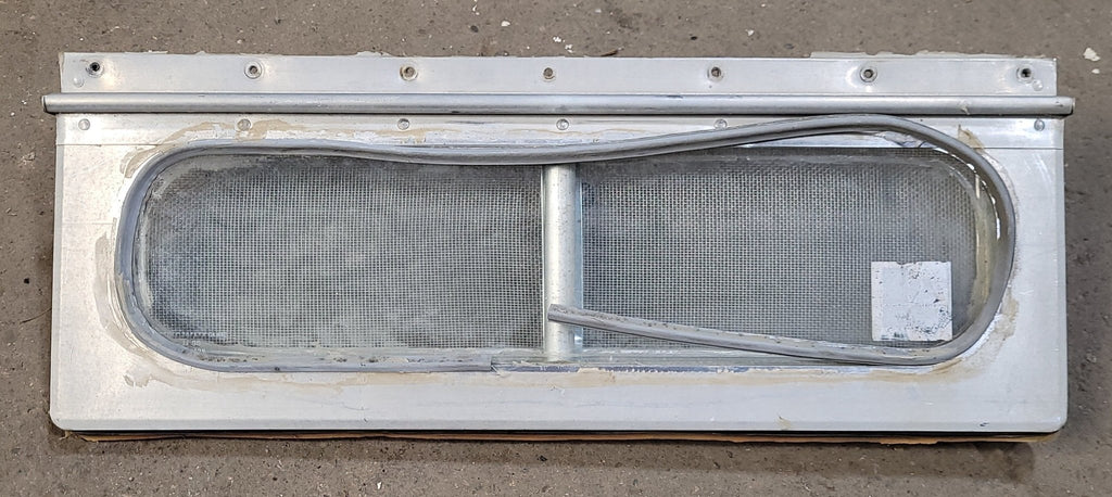 Used Silver Square Opening Window : 17" X 6" X 7/8" D - Young Farts RV Parts