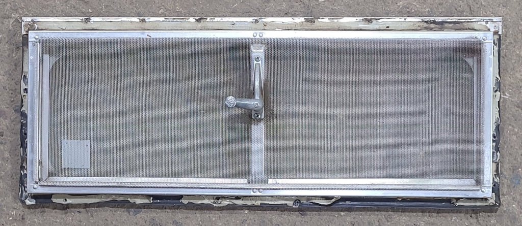 Used Silver Square Opening Window: 24" W x 8 1/2" H x 3/4" D - Young Farts RV Parts