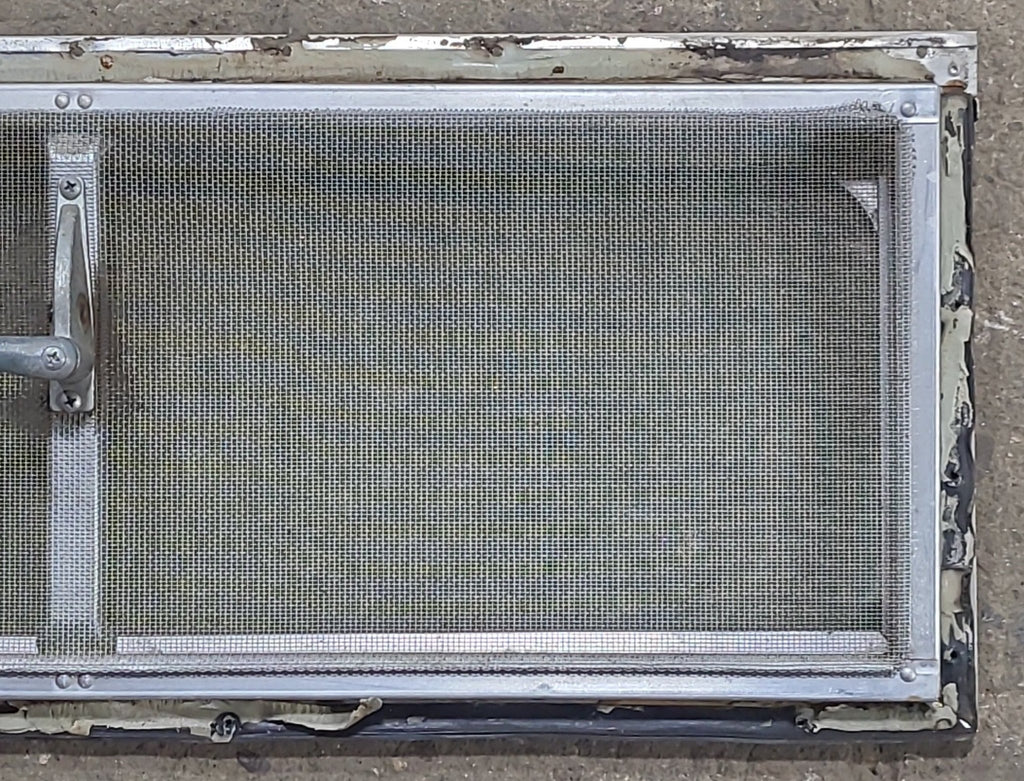 Used Silver Square Opening Window: 24" W x 8 1/2" H x 3/4" D - Young Farts RV Parts