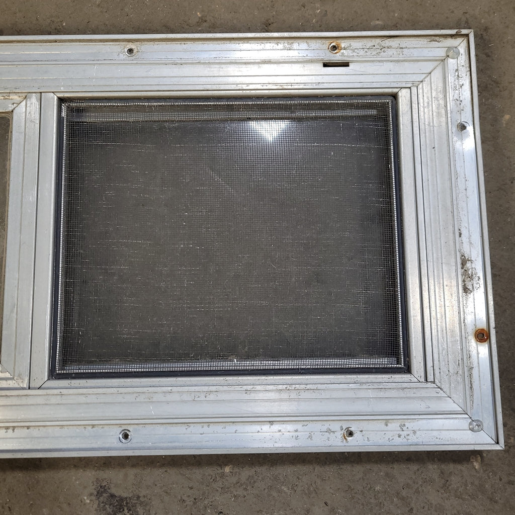 Used Silver Square Opening Window: 24" X 10" X 7/8" D - Young Farts RV Parts