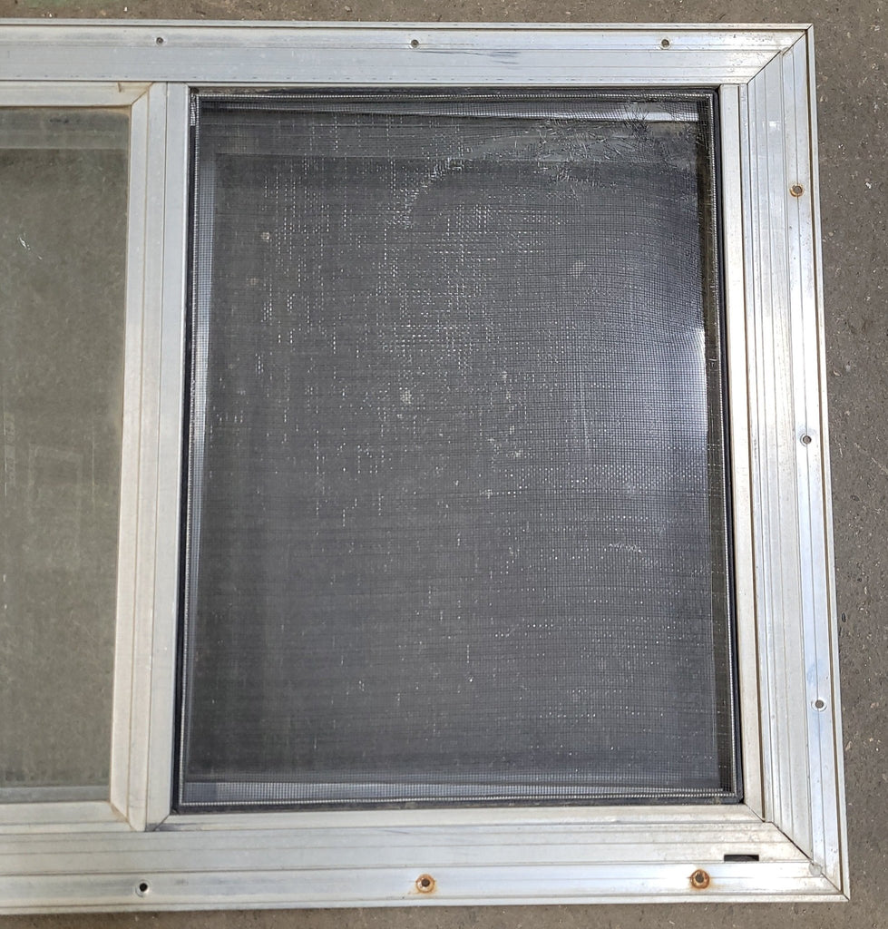 Used Silver Square Opening Window: 30" X 19 1/2" X 2 5/8" D - Young Farts RV Parts