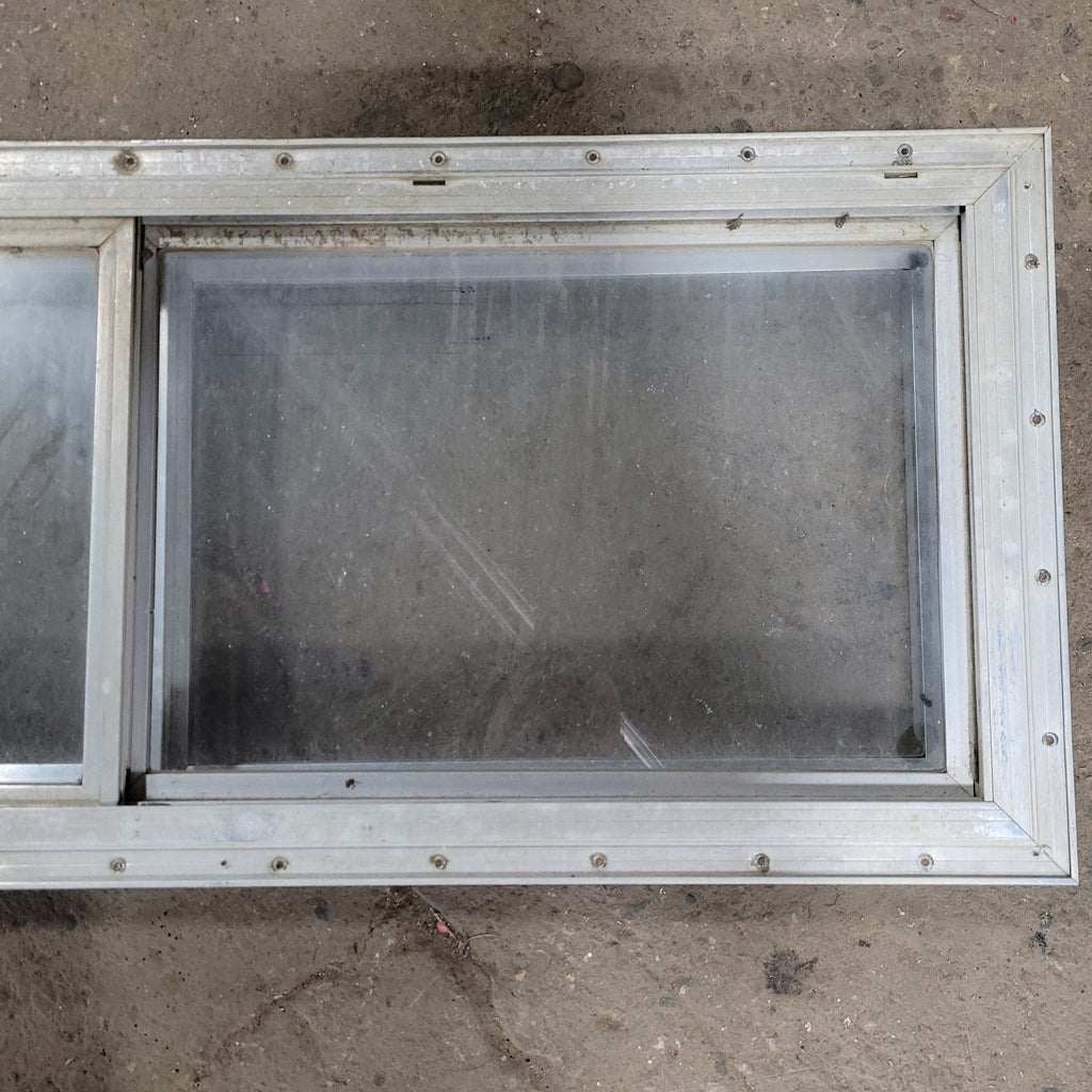 Used Silver Square Opening Window: 40 1/8" X 15" X 3 1/4" D - Young Farts RV Parts