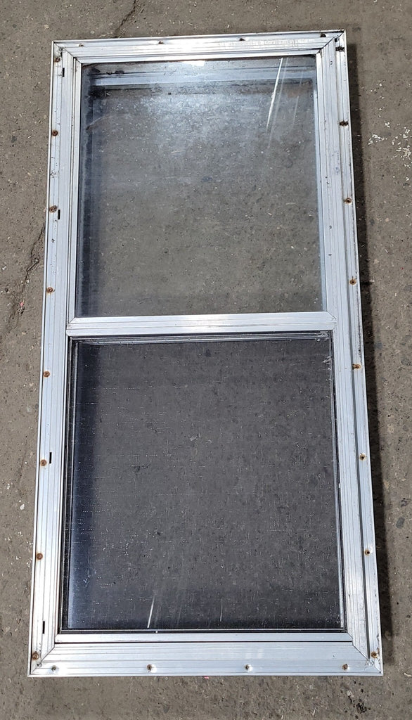 Used Silver Square Opening Window: 43" X 20 1/8" X 2 3/4" D - Young Farts RV Parts