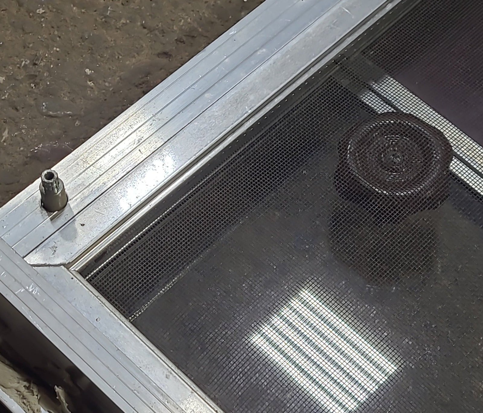 Used Silver Square Opening Window: 47 3/4