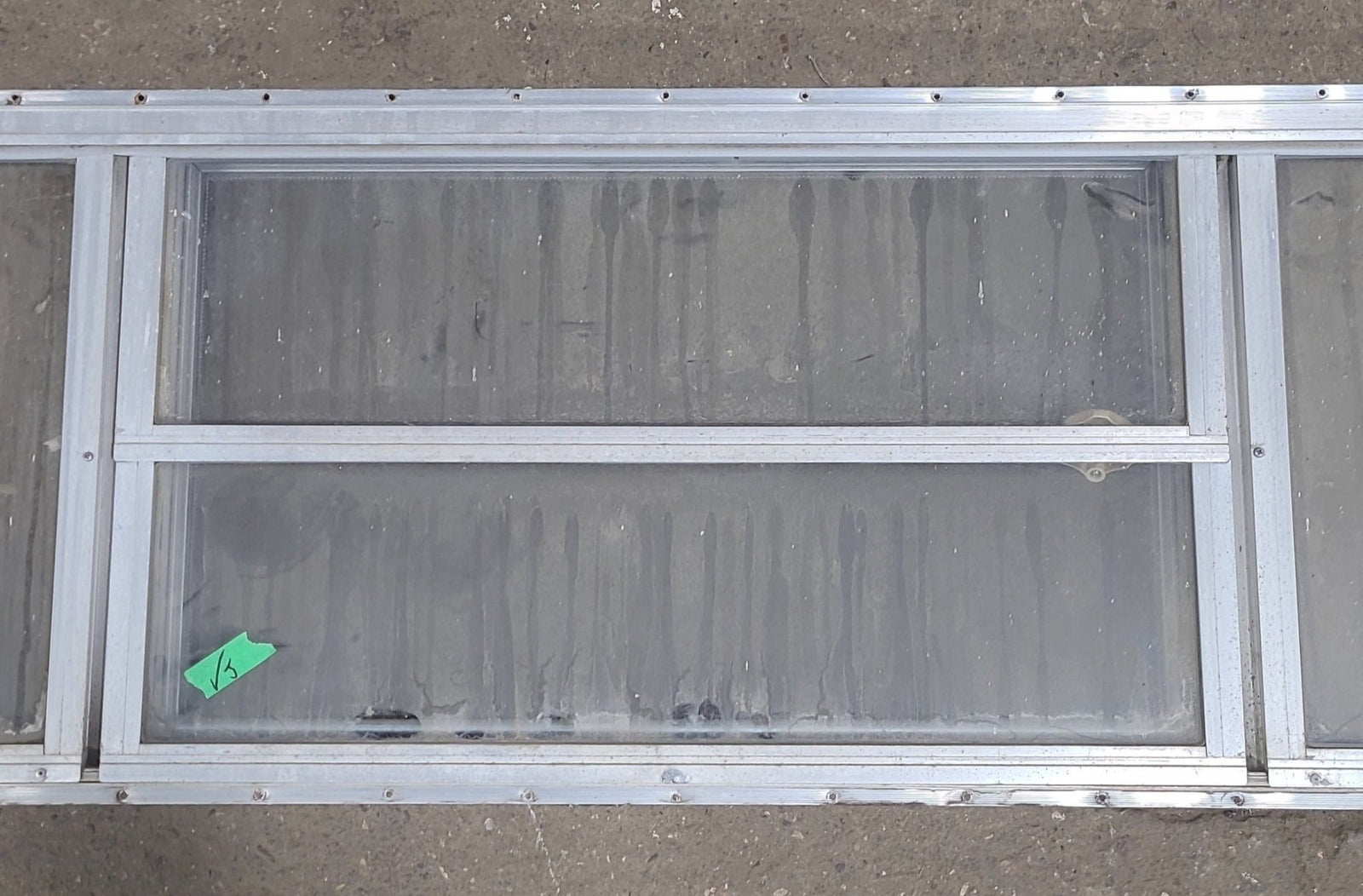 Used Silver Square Opening Window: 77 3/4