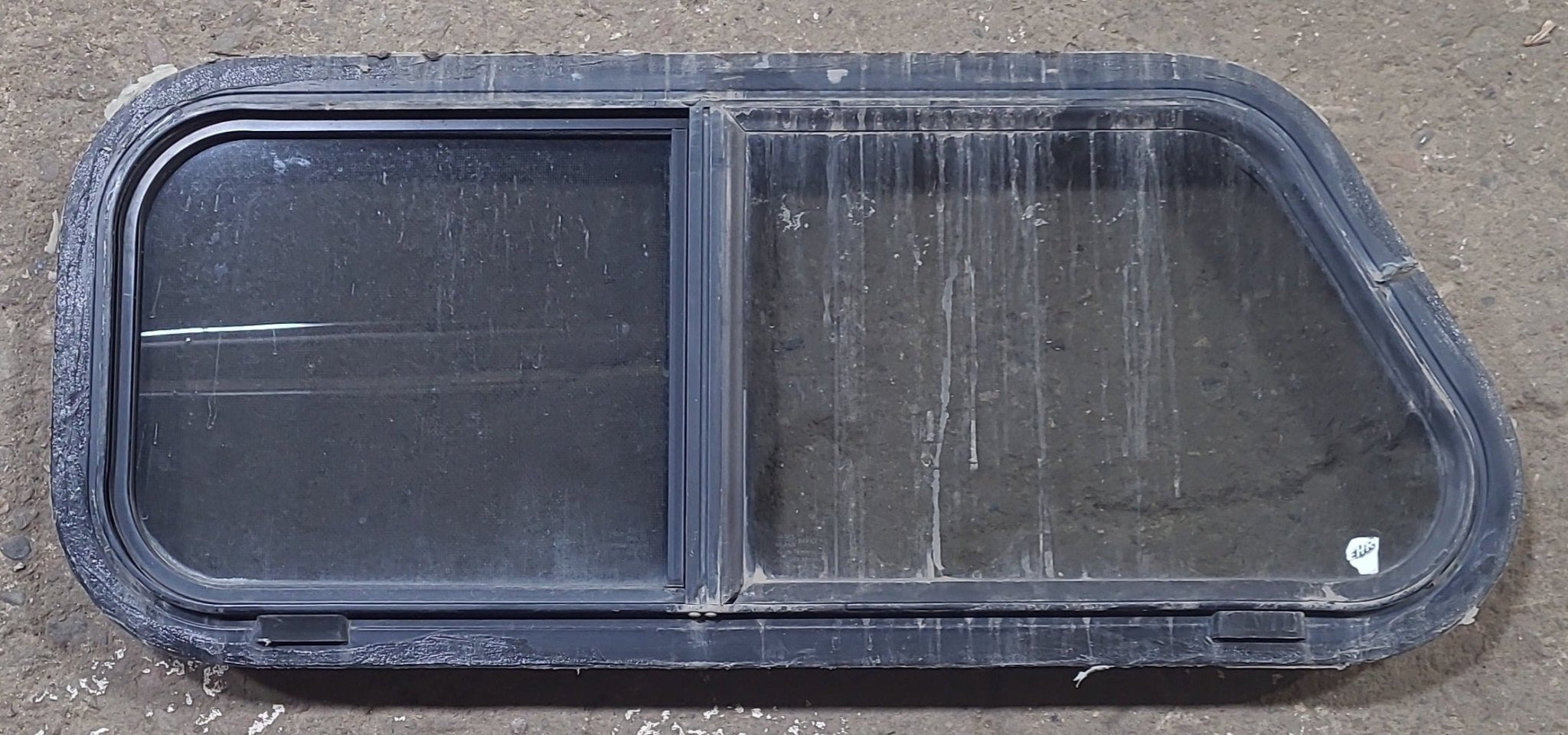 Buy Used Slanted Black Radius Opening Window : 30 1/4