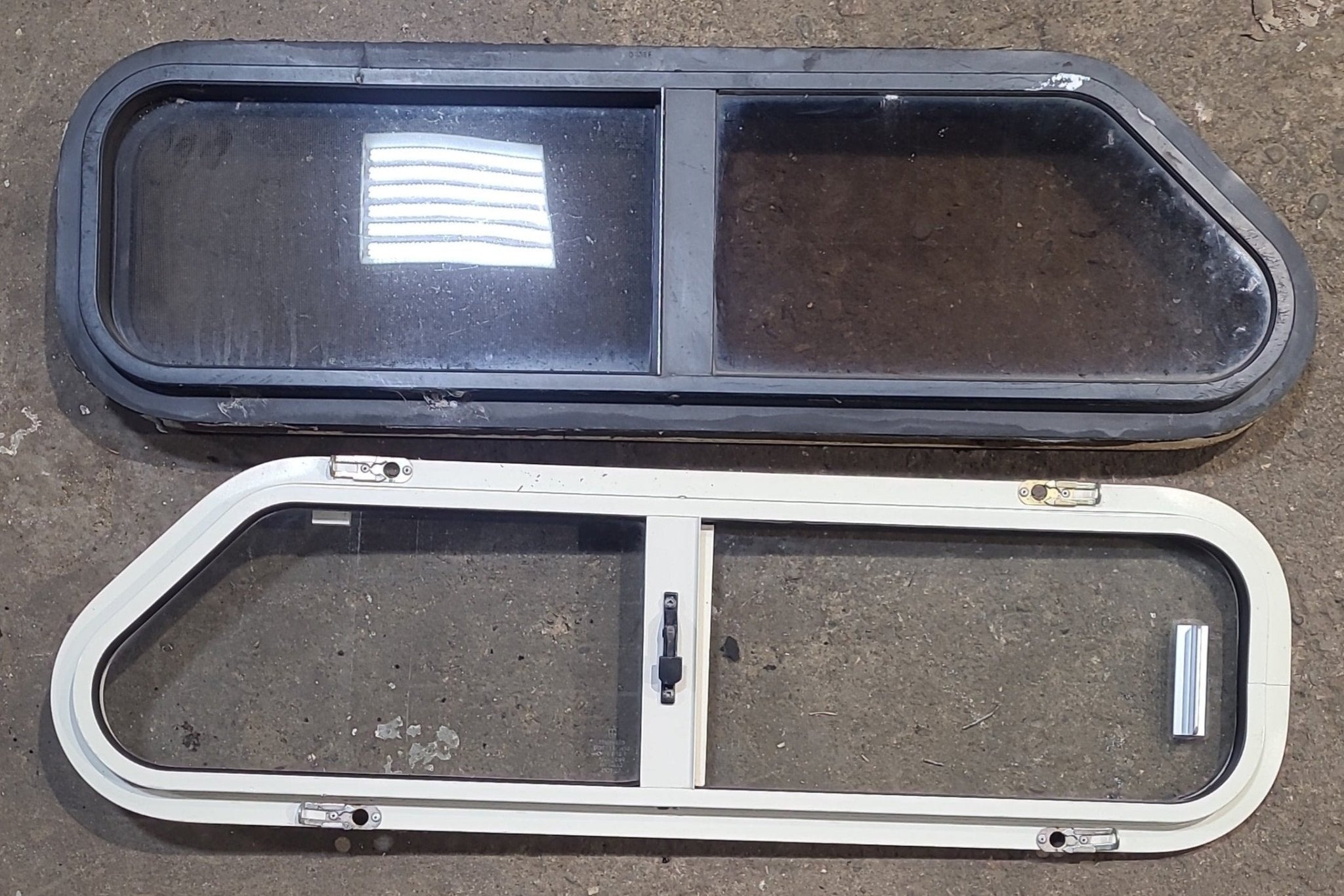 Buy Used Slanted Black Radius Opening Window : 32