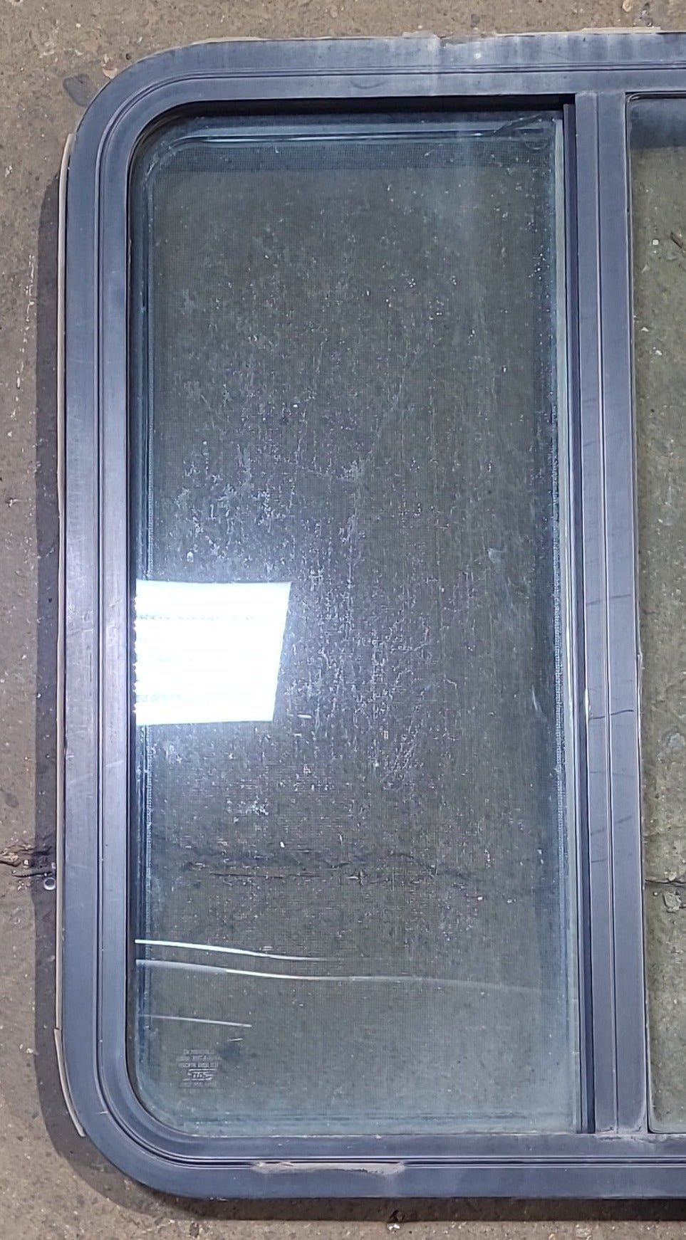 Used Slanted Black Radius Opening Window : 37 3/4