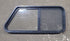 Used Slanted Black Radius Opening Window : 41 3/4" W x 17 3/4" H x 1 7/8" D - Young Farts RV Parts