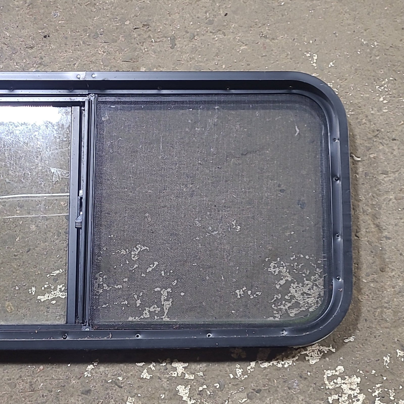 Used Slanted Black Radius Opening Window : 41 3/4