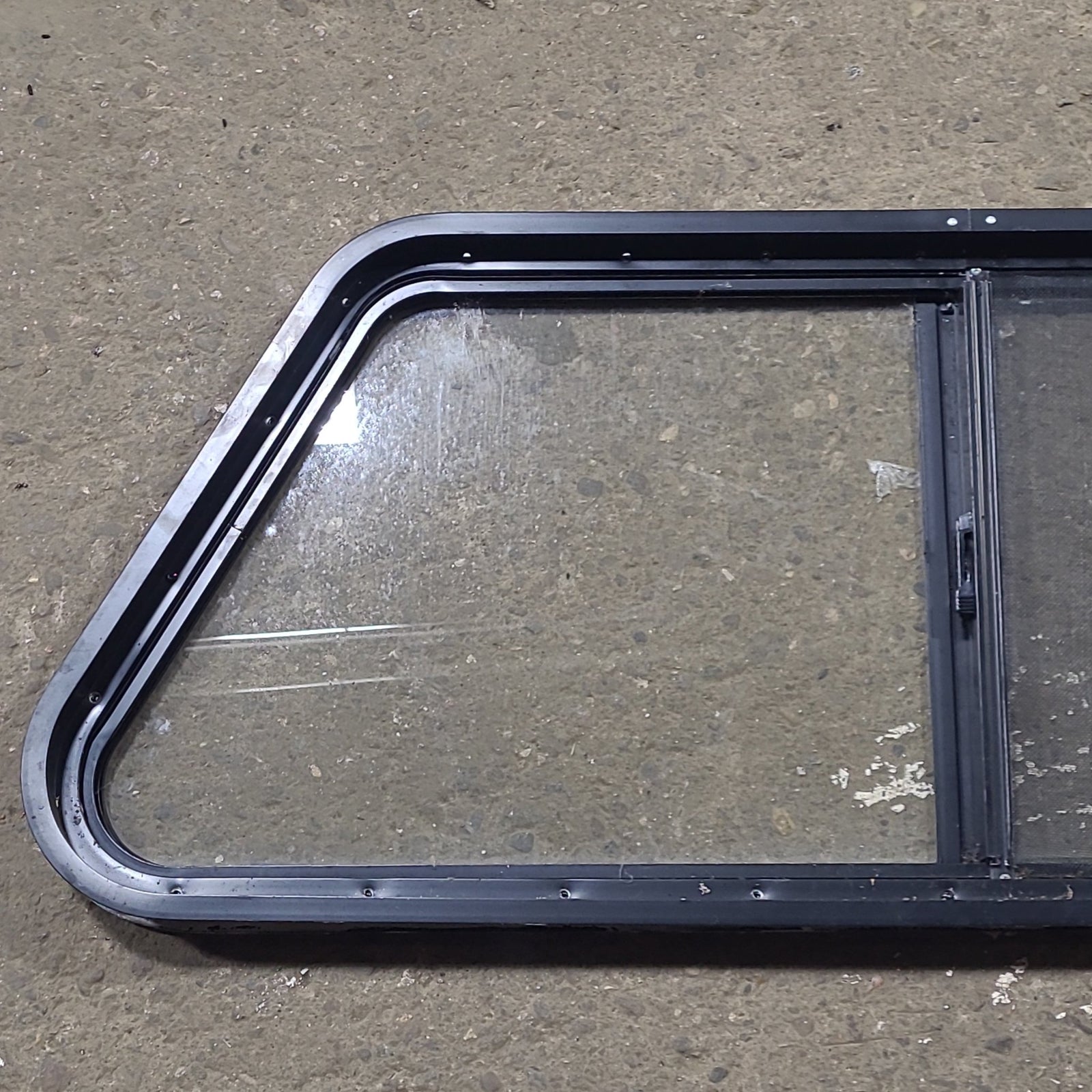 Used Slanted Black Radius Opening Window : 41 3/4