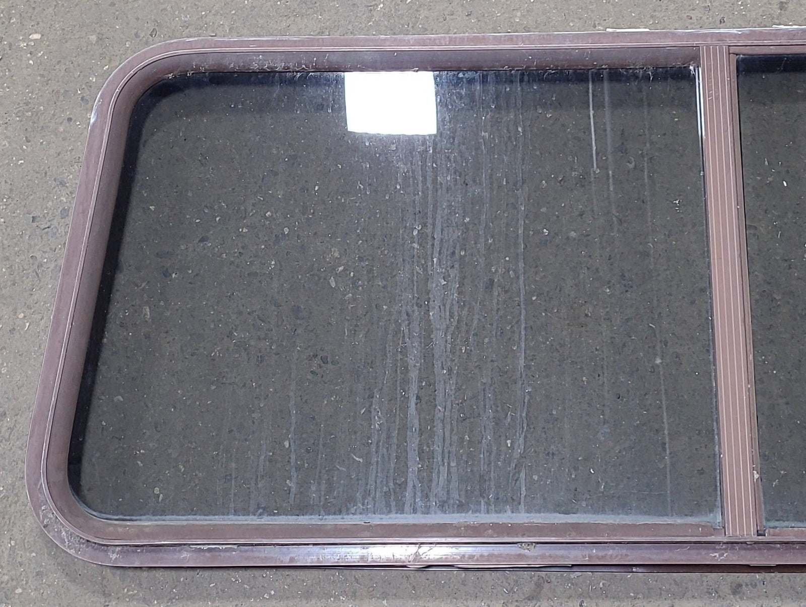 Used Slanted Brown Radius Opening Window : 22 1/8