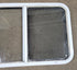 Used Slanted White Radius Opening Window : 21 1/2" H X 41" W X 2" D - Young Farts RV Parts
