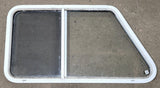 Used Slanted White Radius Opening Window : 21 1/2