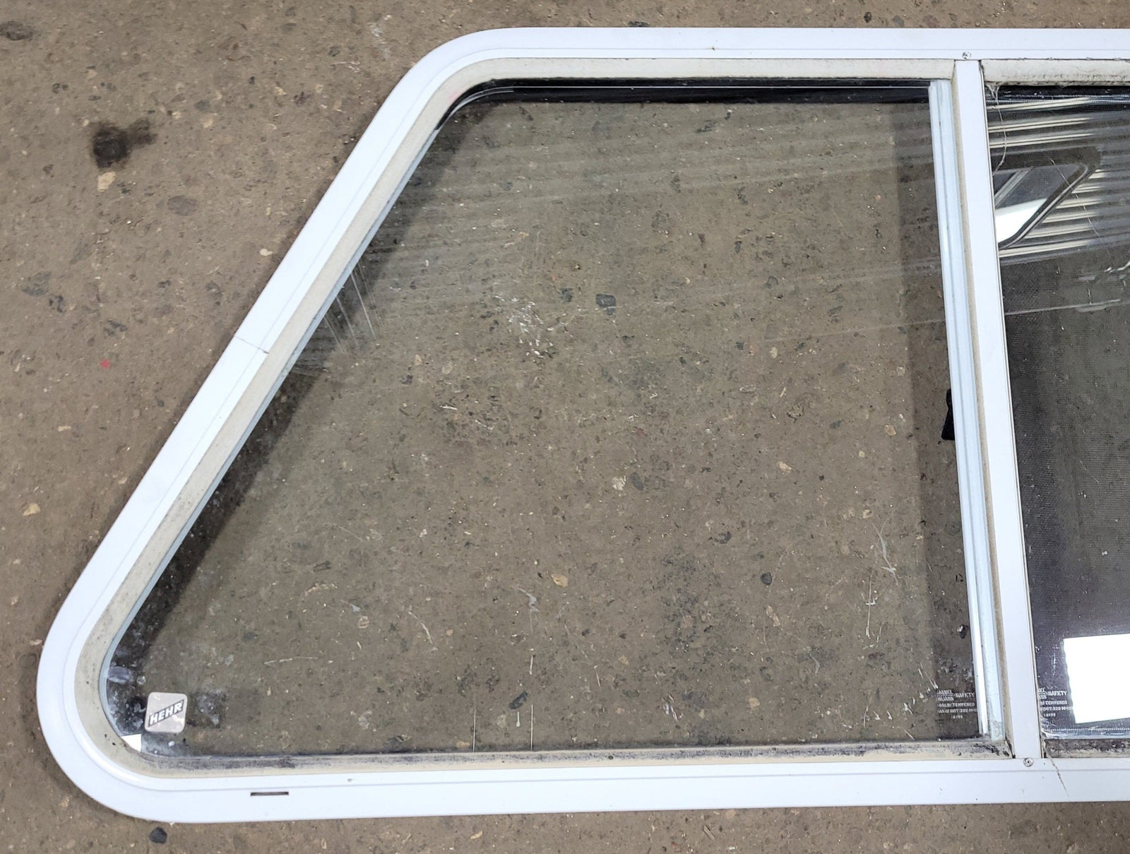 Used Slanted White Radius Opening Window : 21 1/2
