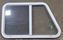 Load image into Gallery viewer, Used Slanted White Radius Opening Window : 21 1/4&quot; H X 35 14&quot; W X 1 1/4&quot; D - Young Farts RV Parts