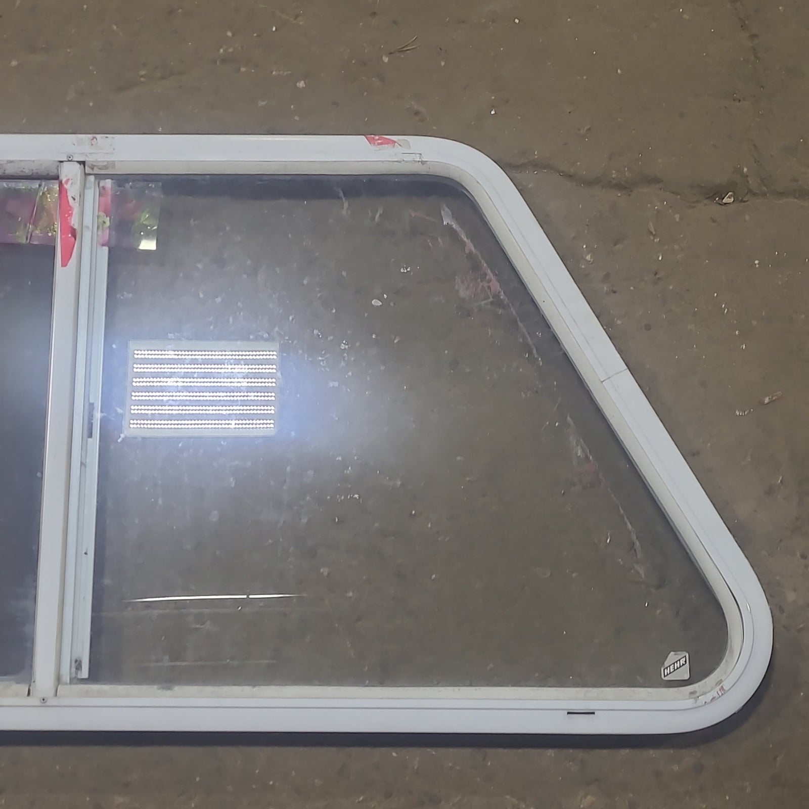 Used Slanted White Radius Opening Window : 40 1/2