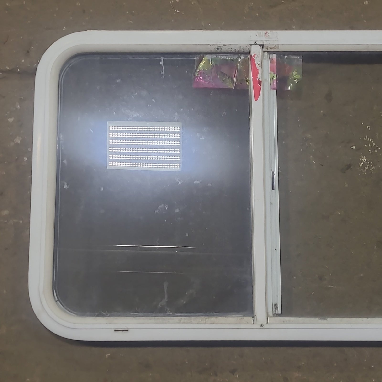 Used Slanted White Radius Opening Window : 40 1/2