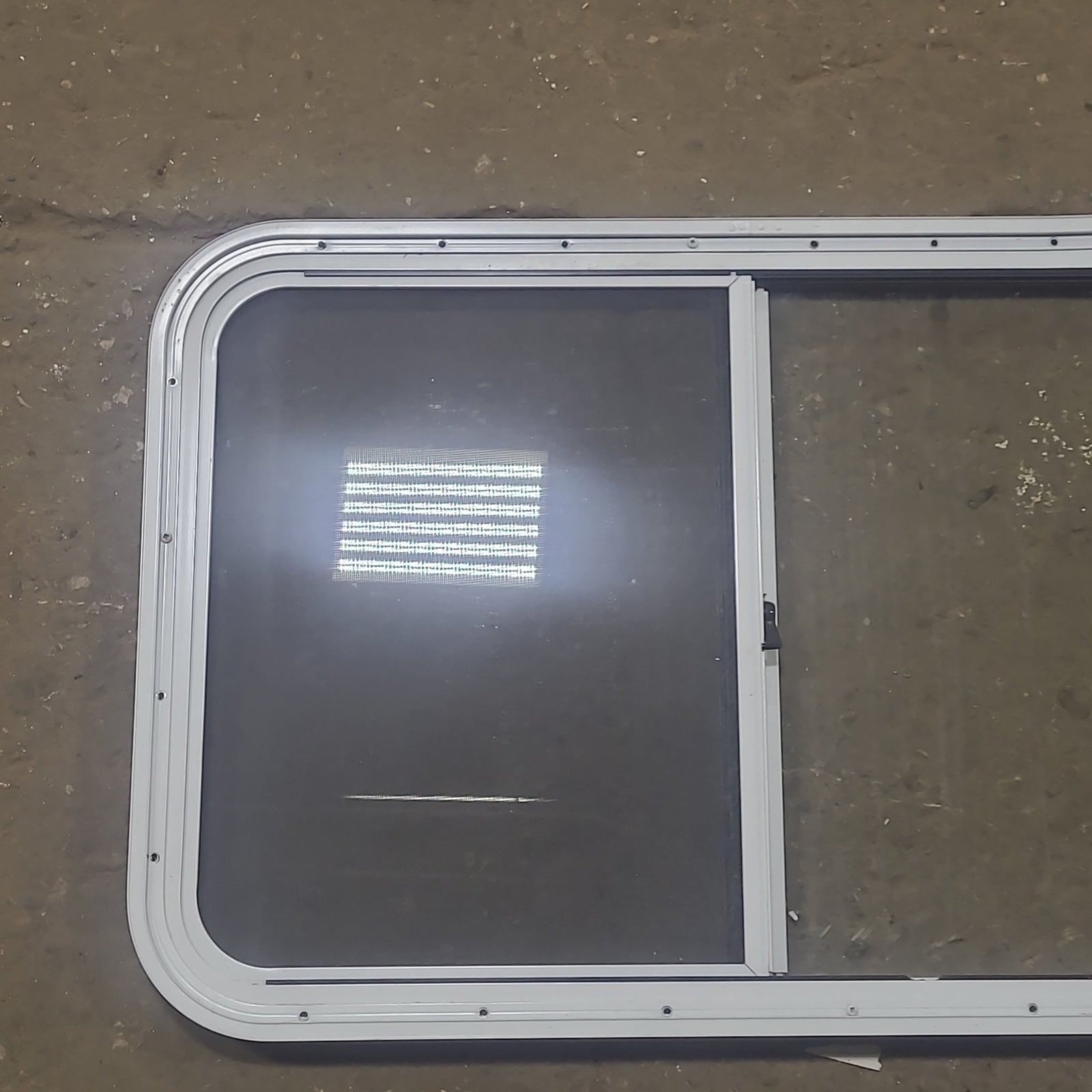 Used Slanted White Radius Opening Window : 40 1/2