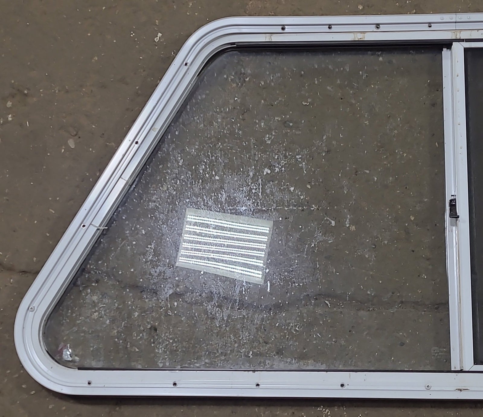 Used Slanted White Radius Opening Window : 41 1/2