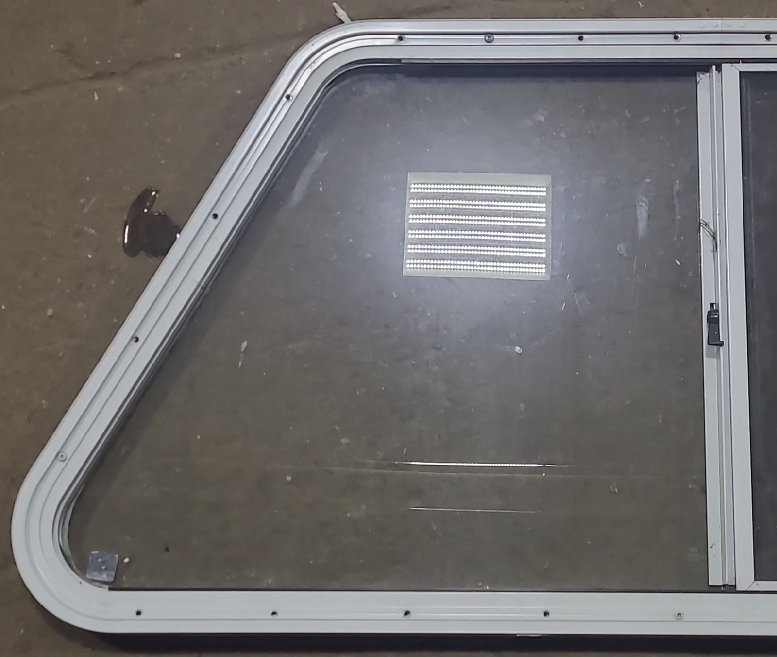 Used Slanted White Radius Opening Window : 41 1/2